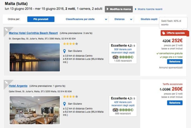 Offerte Hotel Venere